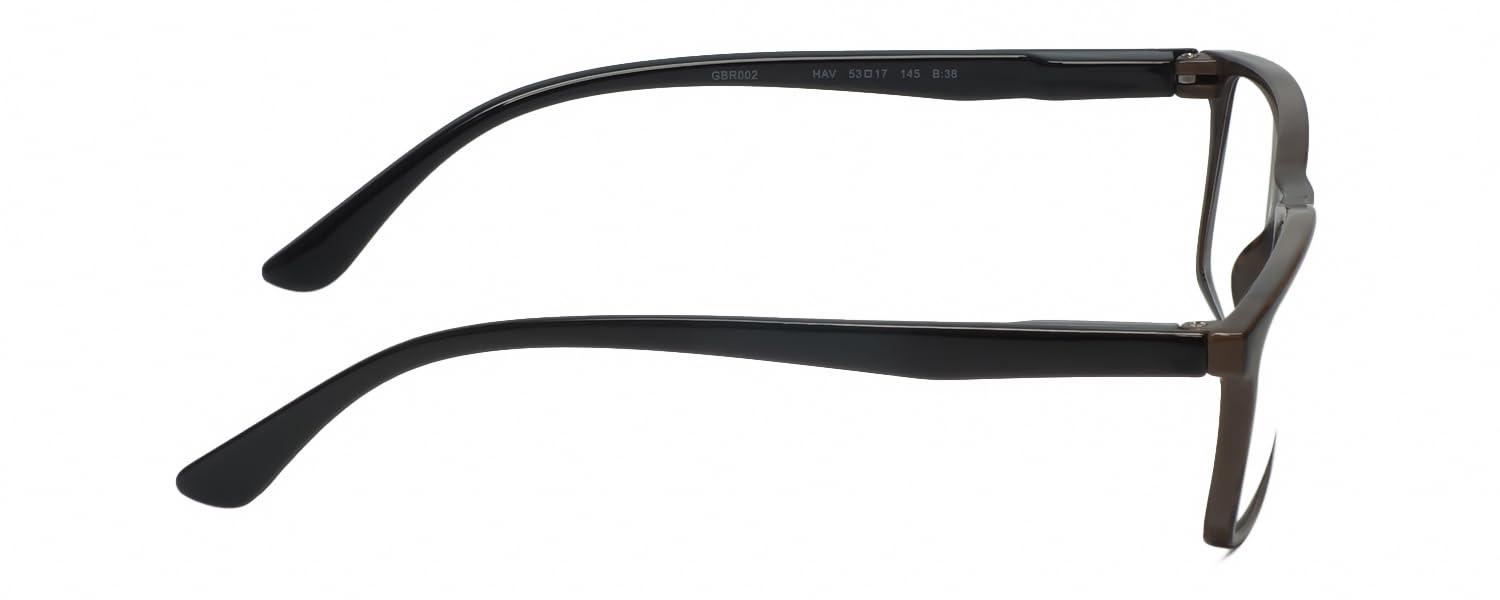 Calabria Calabria Beene Blue Light Blocking Reading Glasses +0.25 Grey Tortoise Havana Black Mens Readers Lightweight Trendy Eyeglass