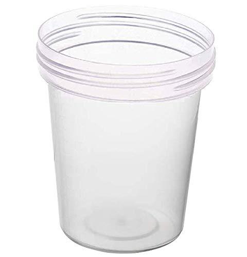 Vakly Specimen Cups With Leak Proof Screw on Lids - 4oz [Pack of 50] Clear Non-Sterile Urine Sample Jars - Containers for Safe Pee, Stool, Semen Sample Collection for Testing (50)