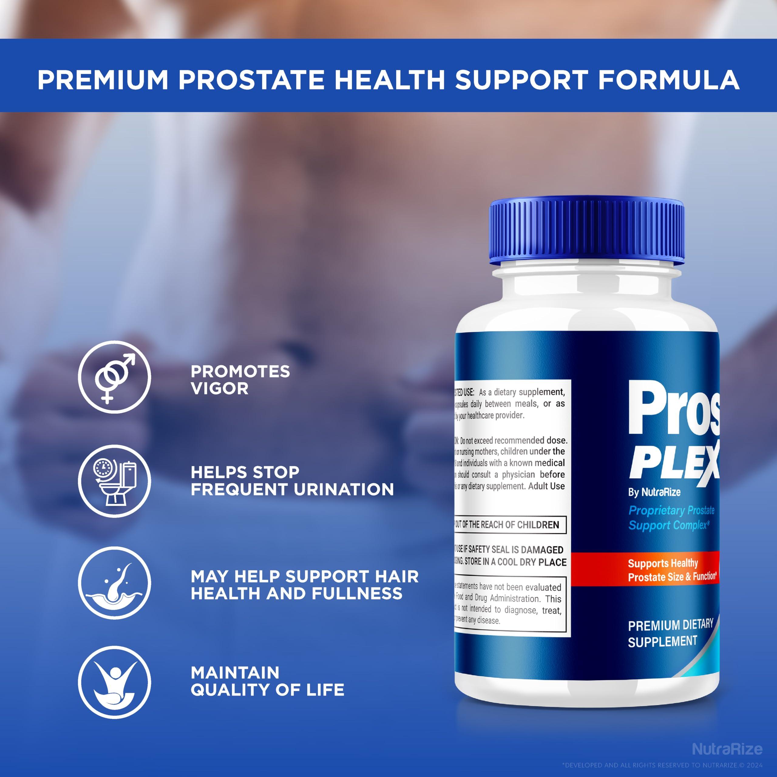 NutraRize NutraRize Prosta Plex, ProstaPlex All Natural Supplement to Support Prostate Heath, Official Formula to Regain Control & Support Overall Wellness, Prosta Plex Plus Reviews (60 Capsules)