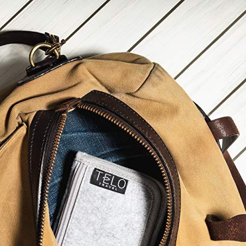 TeloTravel TeloTravel AM/PM Bi-Folding Pill Organizer + Supplement Case for OTC Medicine, Prescription + Vitamins - 14 Labeled Monday-Sunday Pouches, Grey Travel Pill Case