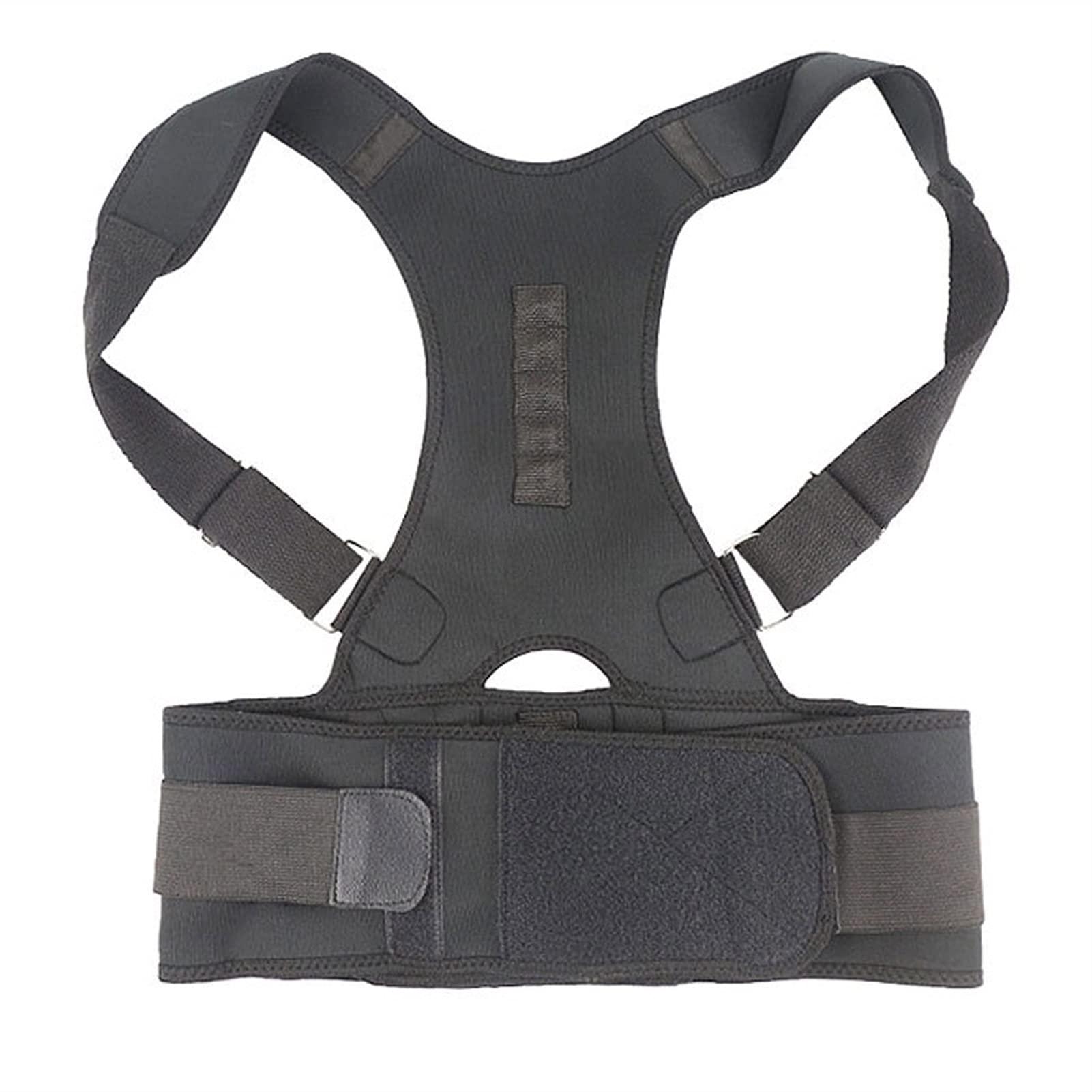 XWSM XWSM Posture Correction Belt, Adjustable Shoulder Strap, Full Back Support Suitable for Male and Female, Relieves Shoulder Pain Makes Exercise More Efficient Support (Color : Black, Size : 2X Grande)