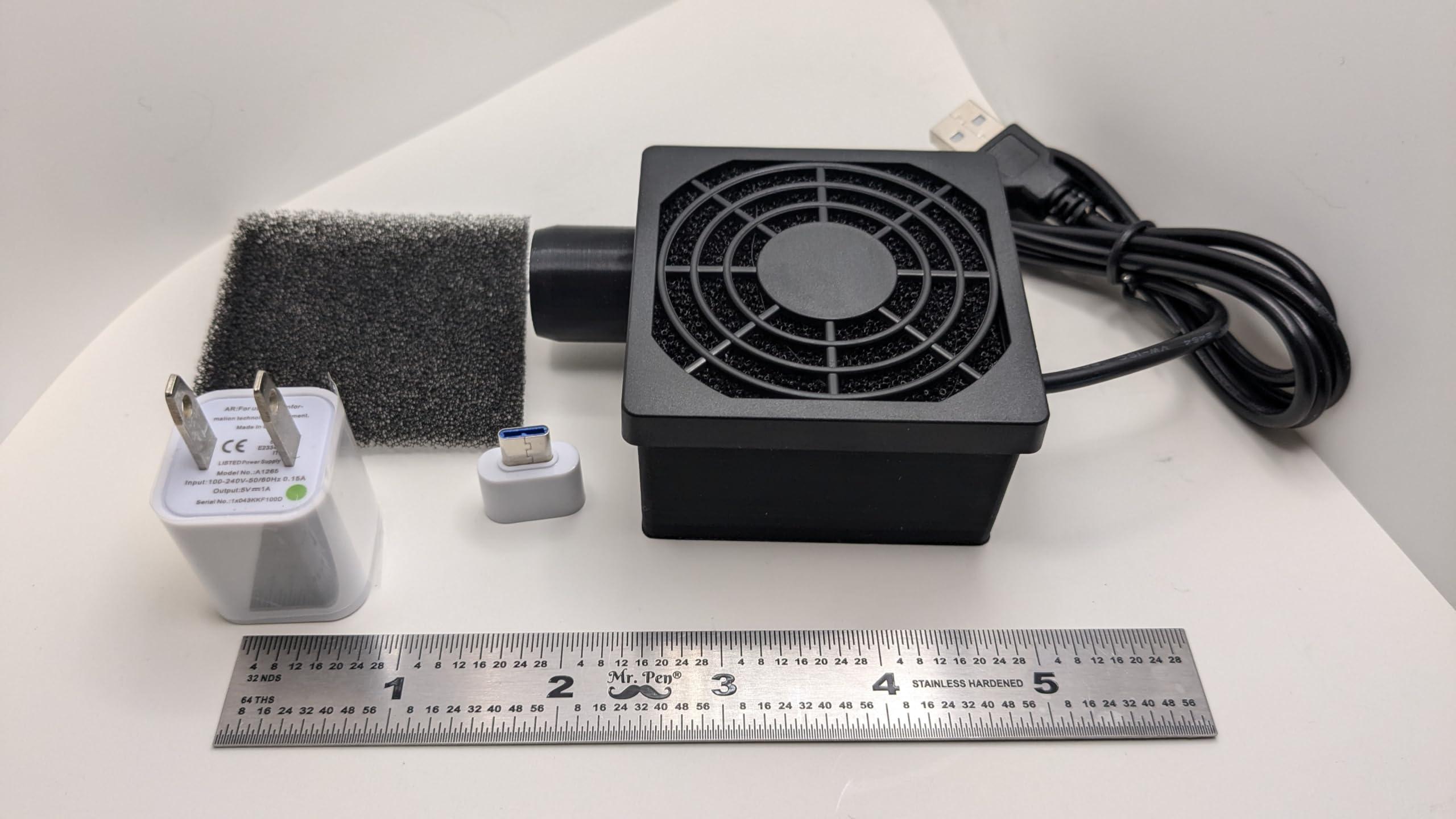 Generic Generic Hose Dryer with Filter Compatible with CPAP and BIPAP Hoses, USB Powered and Nearly Silent. (Include Both AC Adapter and Speed Control/Timer), Black