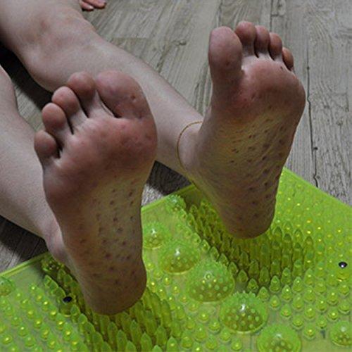 Foot Needle Mat Reflexology Foot Massage Mat Stimulates Blood Circulation Acupressure Feet Massager Plate Board with Magnet (1. Rectangle Mat)