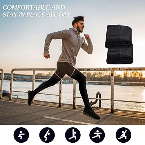 MGZTTHW Compression Socks, Men\'s Thigh High Compression Stockings, 20-30mmHg Compression Stockings with Non-slip silicone (XL)