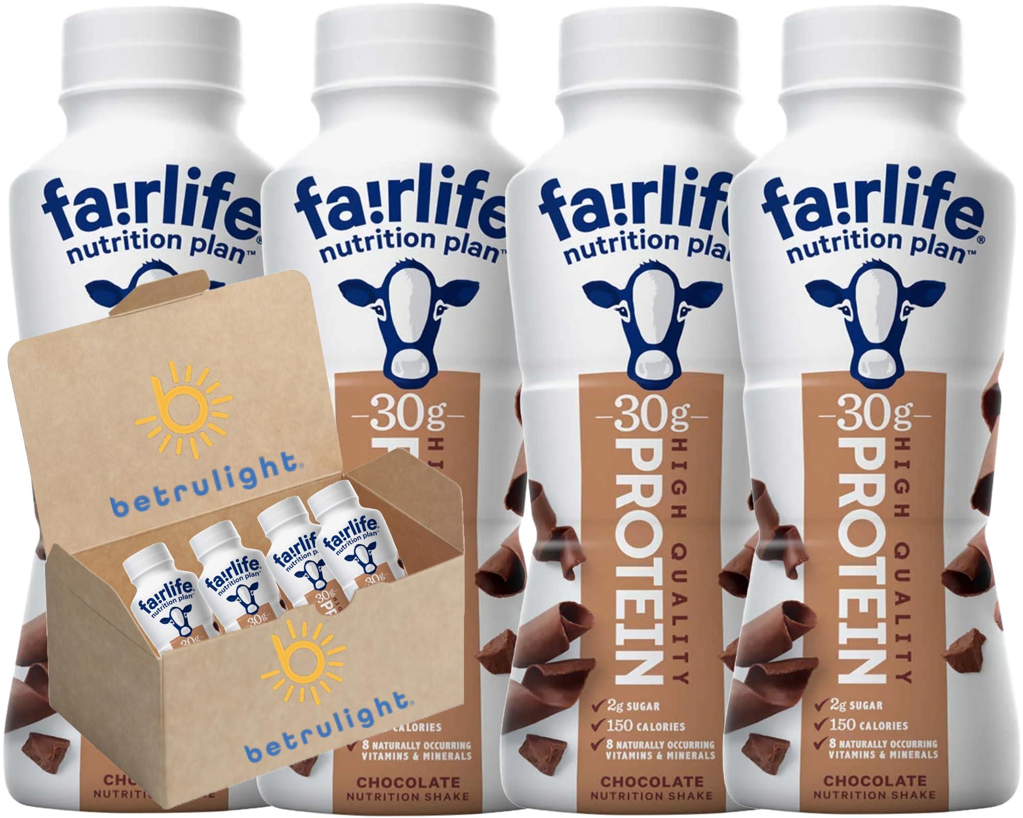 BETRULIGHT Ready to Drink Fairlife Protein Shakes |Nutrition Plan Protein Shake | Chocolate, Vanilla, Strawberry | Core Power Elite |Fair life Protein Shakes Variety Pack |11.5 Fl Oz Pack of 4| Every Order is Elegantly Packaged in a Signature BETRULIGHT Branded