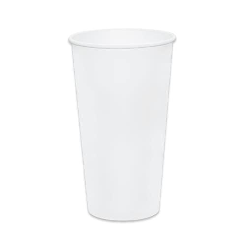 SIPTOWN QUALITY DISPOSABLE TABLEWEAR Paper Cold Cups for Juice & Soda 32 oz Made in USA | Food-Grade Bulk 500 Count Cups for Restaurants | 32 Ounce Recyclable Disposable White Cups for Cold Fountain Drinks & Smoothies