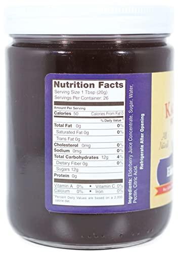 Kauffman's Fruit Farm Kauffman's All-Natural Elderberry Jelly, 18 Oz. Jar (Pack of 2)