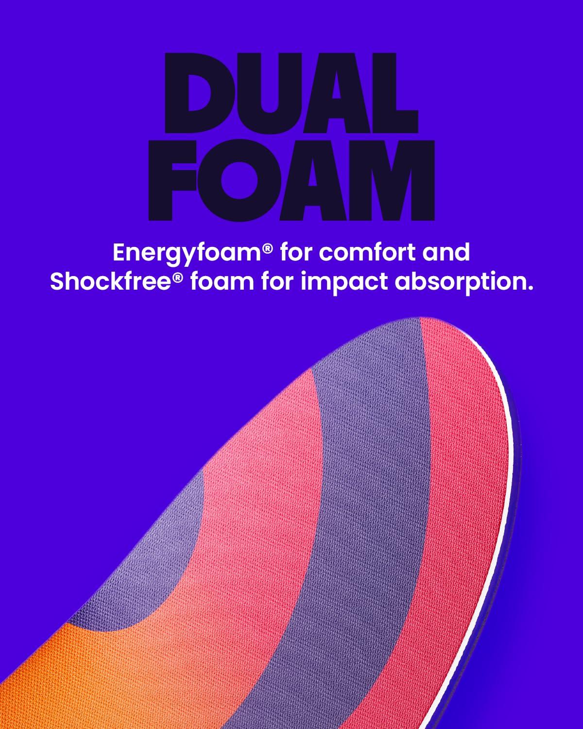 Move MOVE Game Day - All-Purpose Support Insoles - Plantar Fasciitis, Running, Shock Absorption, Flat Feet, Arch Support, Basketball, Active Lifestyle, Walking and Athletics (M 8-8.5 / WM 9.5-10)