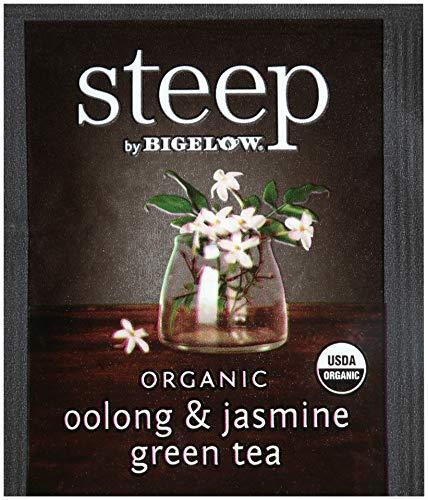Bigelow steep by Bigelow Organic Oolong with Jasmine Green Tea, Caffeinated, 20 Count (Pack of 6), 120 Total Tea Bags