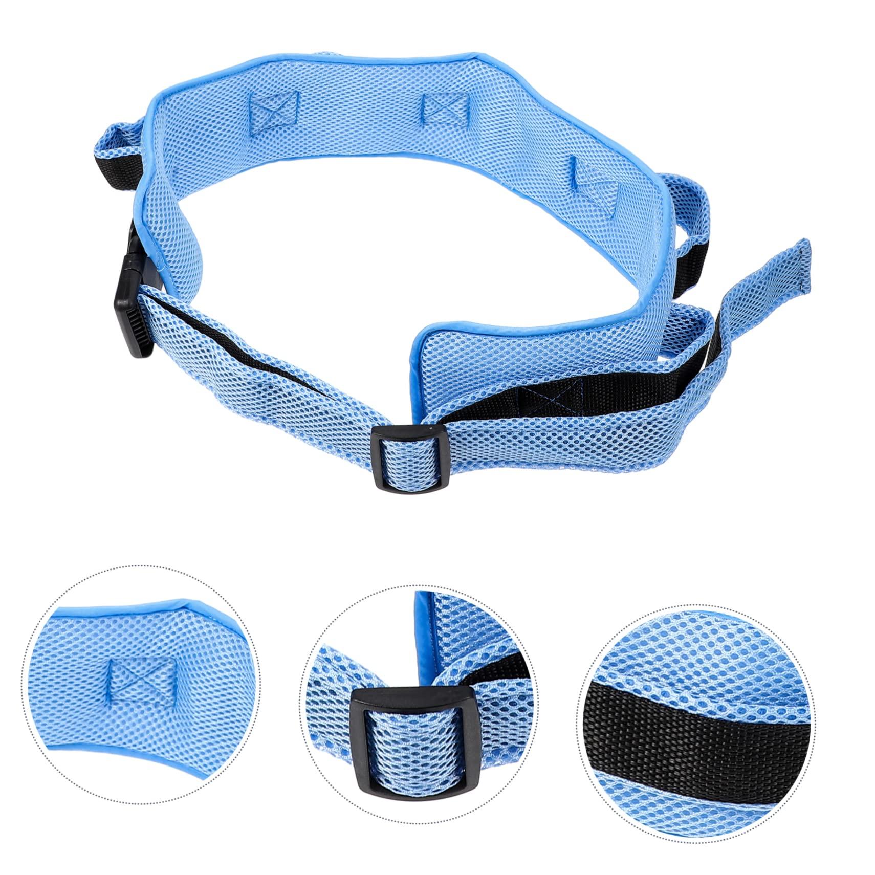 Anneome Anneome 1pc Elderly Lifting Belt Help Lap Physical Padded Gate Handles Walking Waist Belt Safety Band Elder Belt Patient Accessory Patient Belt Walk Learning Belt Blue Sandwich Mesh