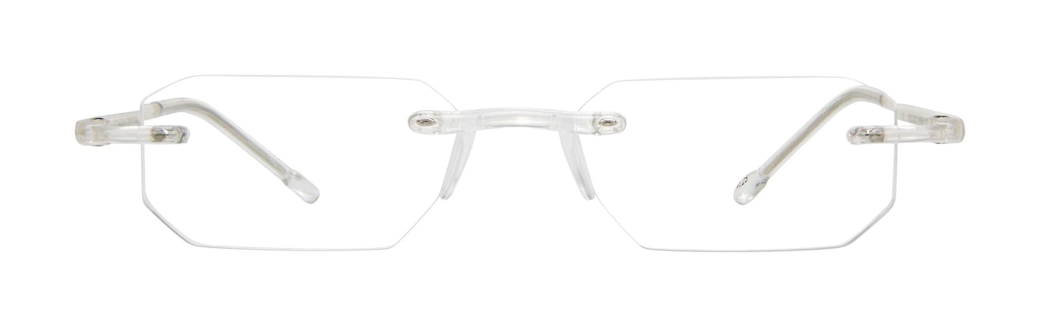 Scojo New York Scojo New York Gels Octagon Reading Glasses, Handmade Scratch Resistant Readers for Women and Men, Crystal - 1.25x