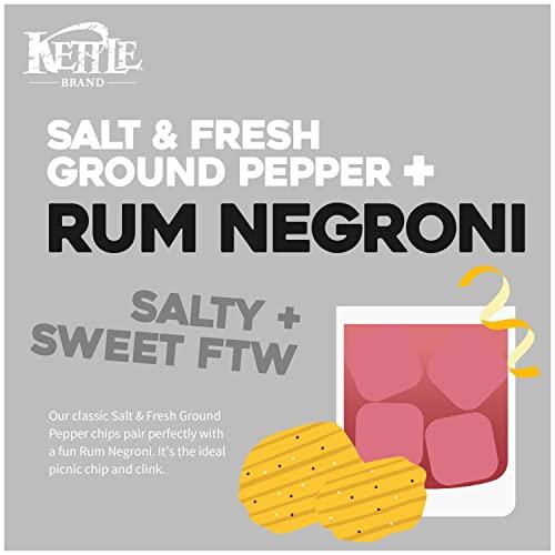 Kettle Brand Kettle Brand Potato Chips, Krinkle Cut, Salt & Fresh Ground Pepper Kettle Chips, 2 Oz