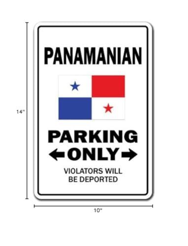 SignMission Panamanian Parking Sign Panama Canal Central America | Indoor/Outdoor | 14\" Tall