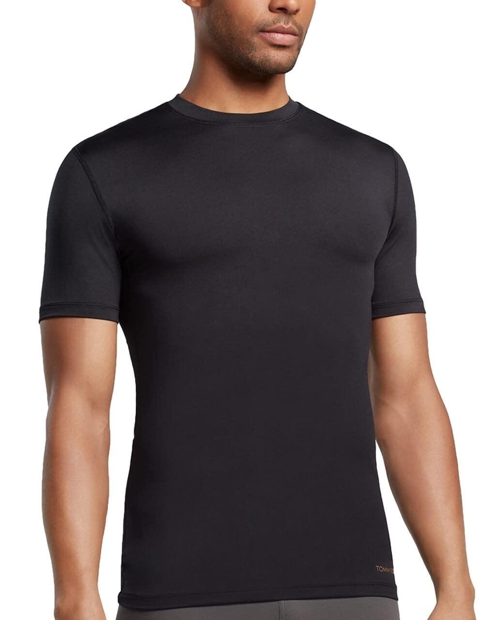 Tommie Copper Tommie Copper - Men\'s Core Compression Short Sleeve Crew Neck Shirt - Black - Medium