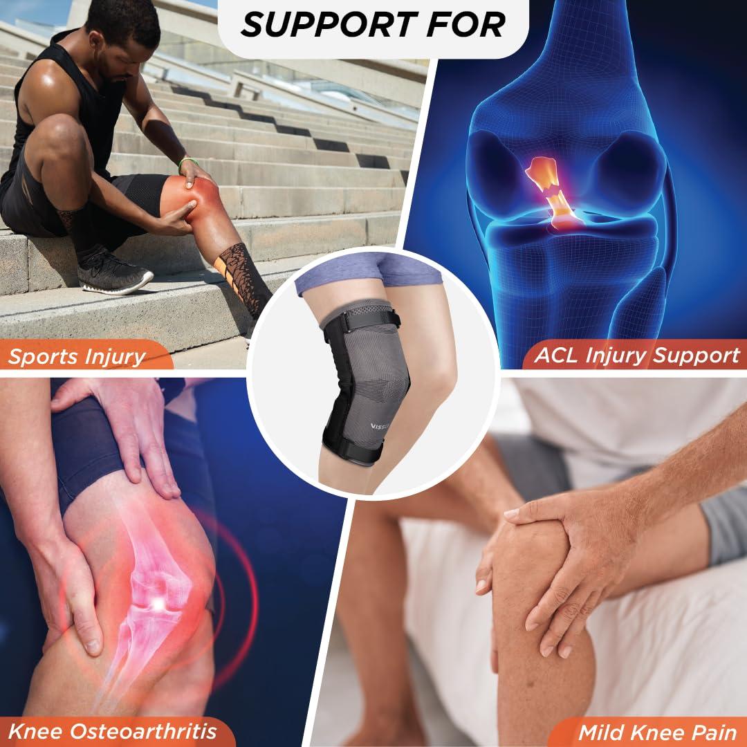 Vissco Vissco Elastic Knee Cap with Hinges Medium (at Knee 36cm)