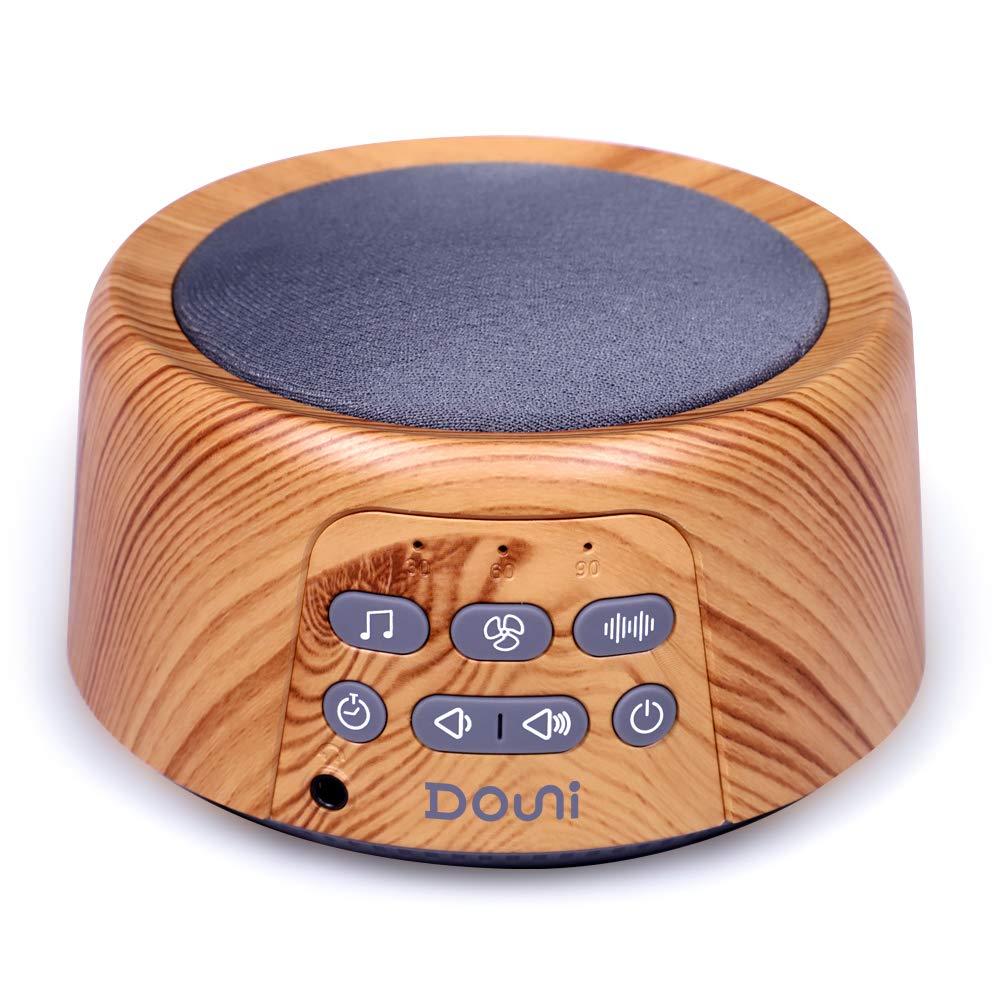 Douni Douni Sleep Sound Machine - White Noise Machine with Soothing Sounds Timer & Memory Function for Sleeping & Relaxation,Sleep Therapy for Kid, Adult, Nursery, Home,Office,Travel.Wood Grain