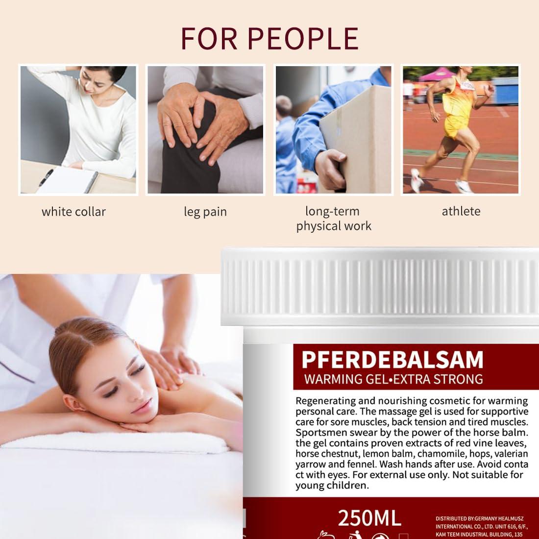 ciwoll Pferdebalsam Horse Balm Gel, Extra Strength Warming Massage Gel 8.8 oz, with Horse Chestnut and Safflower Extract, Joint & Muscle Soothing Support