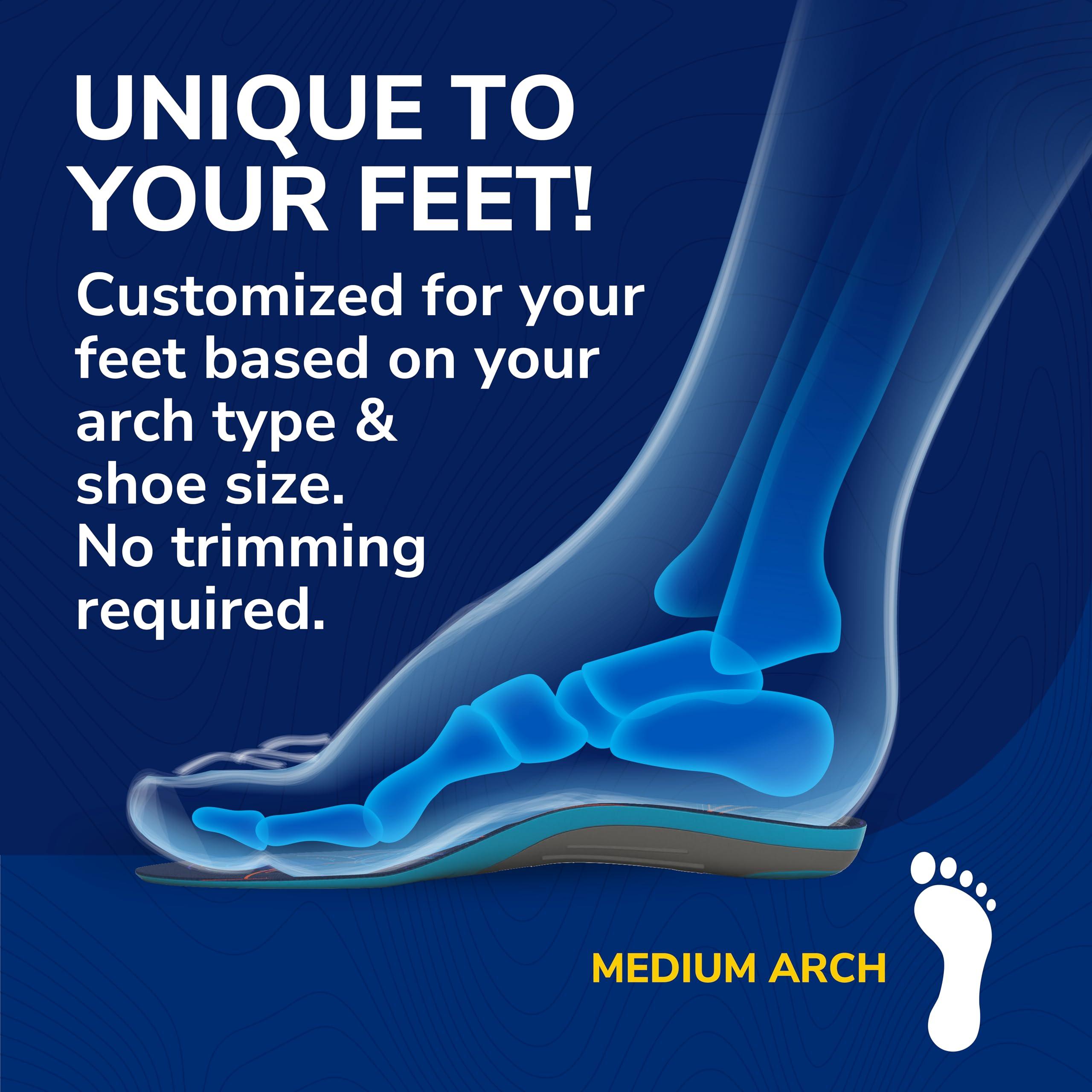 Dr. Scholl\'s Dr. Scholl\'s Custom FiT Comfort Insoles, Standard Arch Support Shoe Inserts for Women Size 6.5-7 | Men 5.5-6, Full Length Insoles Men Women, Superior All Day Comfort and Plantar Fasciitis Relief CF620