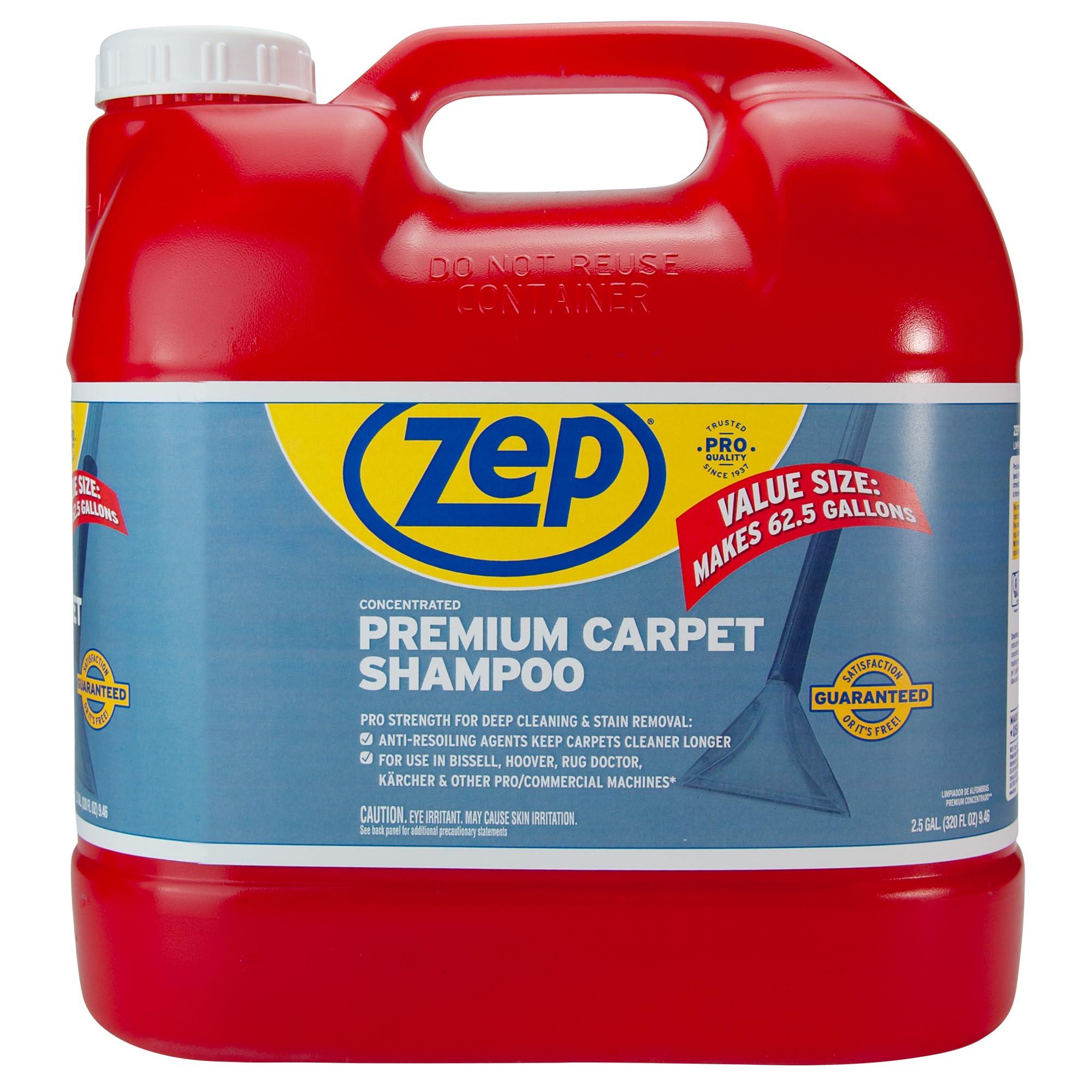 Zep Zep Premium Carpet Shampoo - 2.5 Gal (Case of 2) - ZUPXC320 - Deep Cleaning and Stain Removal, For Carpet Machines