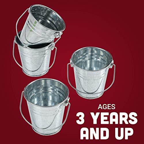 U. S. Toy Mini Metal Buckets,Pack of 12