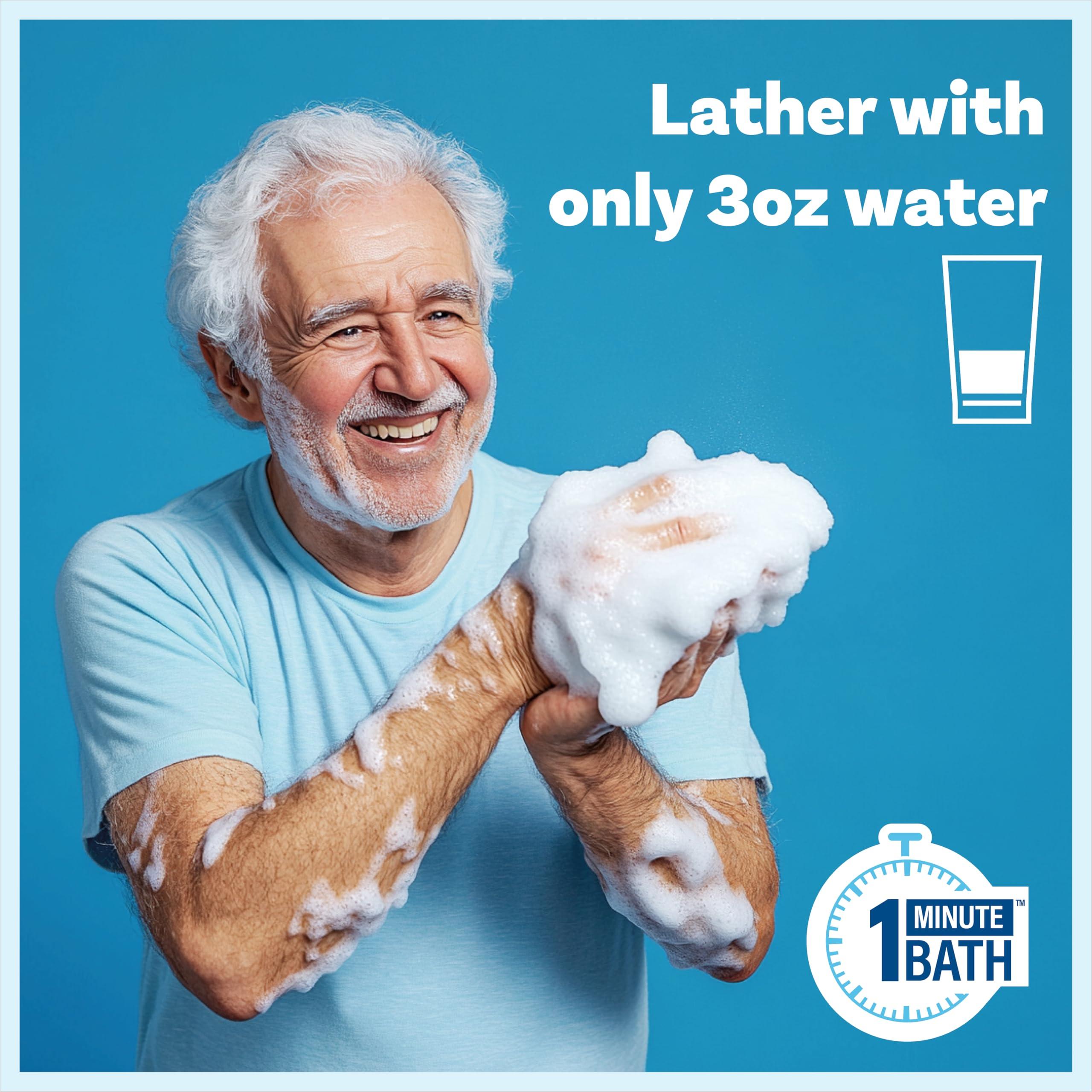 Scrubzz Scrubzz Rinse Free Bathing Sponges and Coconut Vanilla Shampoo Cap Bundle for Eldery Bedridden and Post Surgery Patients