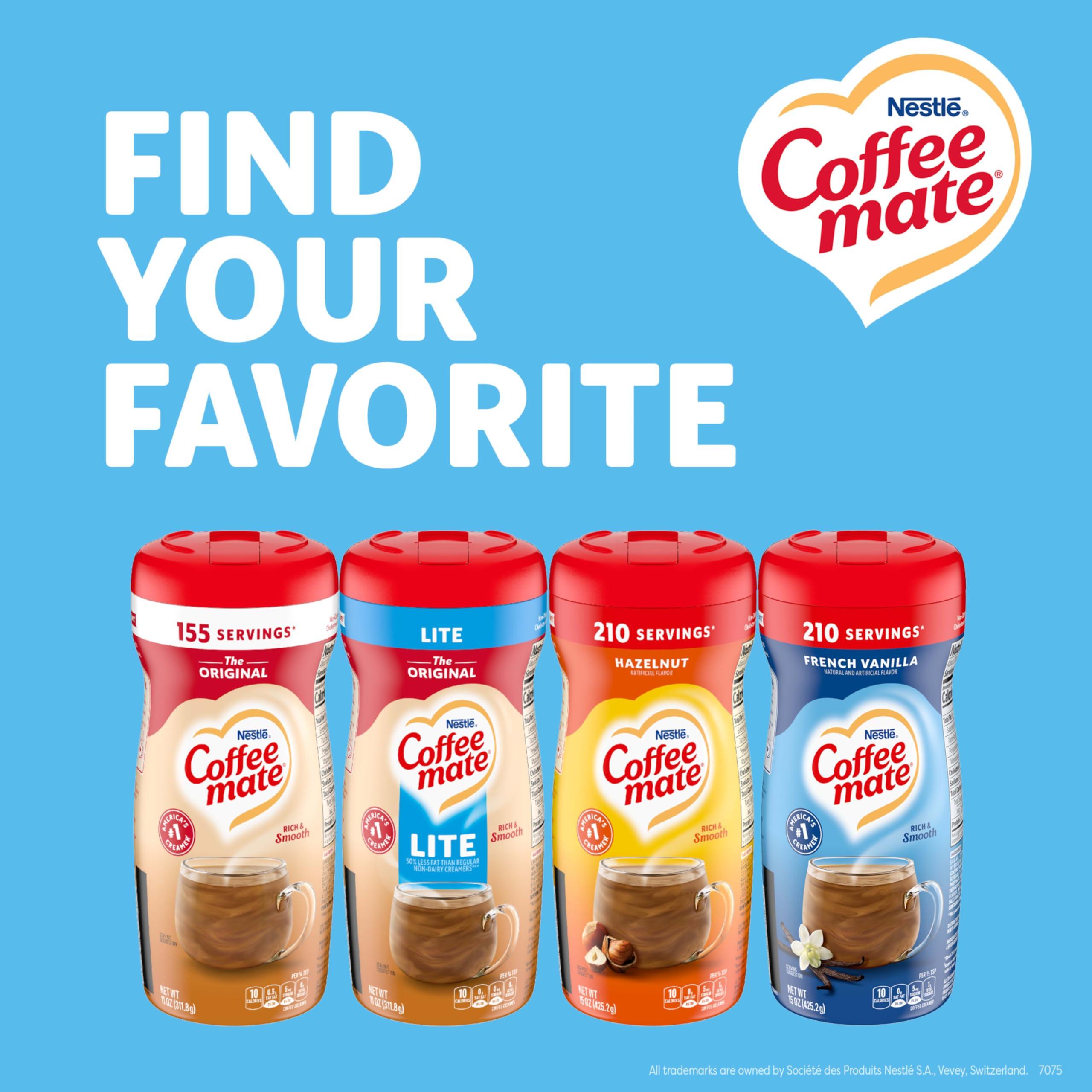 Coffee mate Nestle Coffee mate Coffee Creamer, French Vanilla, Non Dairy Powder Creamer, 15 oz Canister (Pack of 12)