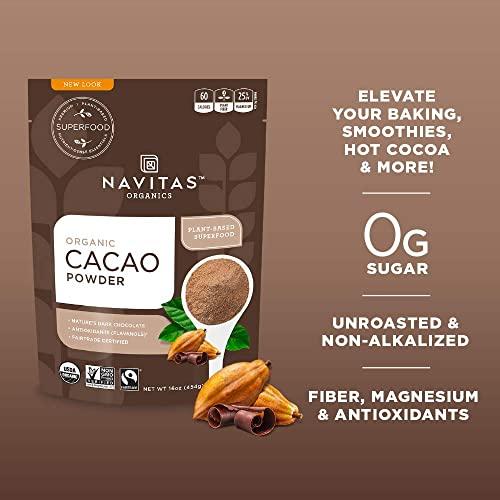 Navitas Organics Navitas Organics Organic Cacao Powder, Non-GMO, Fair Trade, Gluten-Free, 16 Ounce