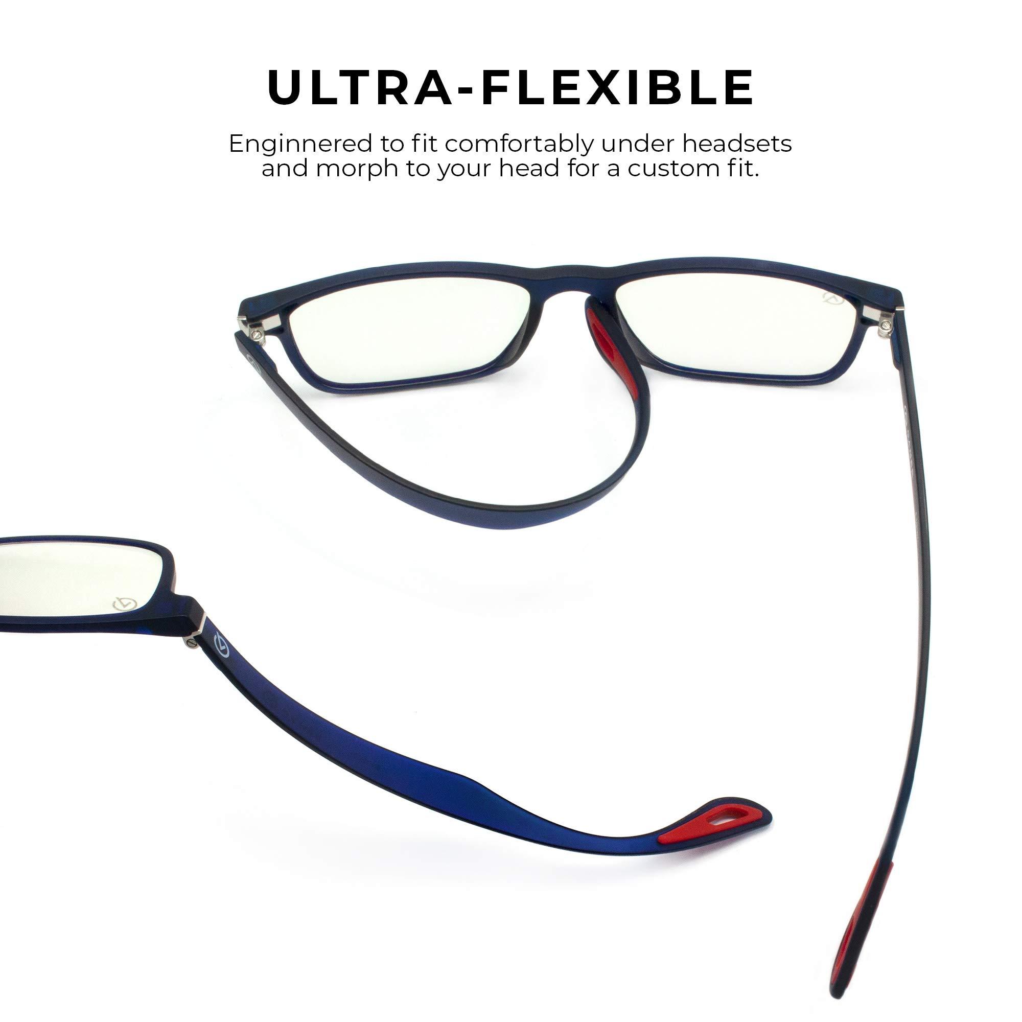 Gamer Advantage Gamer Advantage Blue Light Glasses - Lightweight, Stylish Gaming Glasses With Blue Light Blocking Lens Technology - (Inferno)