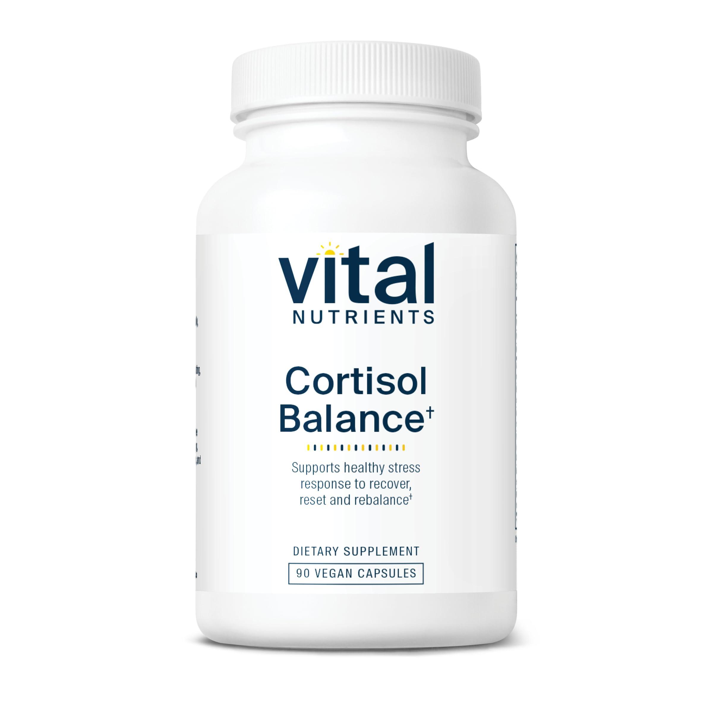 Vital Nutrients Vital Nutrients Cortisol Balance | Vegan Stress Relief Supplement | Cortisol Manager Supports Energy & Stress Levels | Ashwagandha & Magnesium for Relaxation | Gluten, Dairy, Soy Free | 90 Capsules