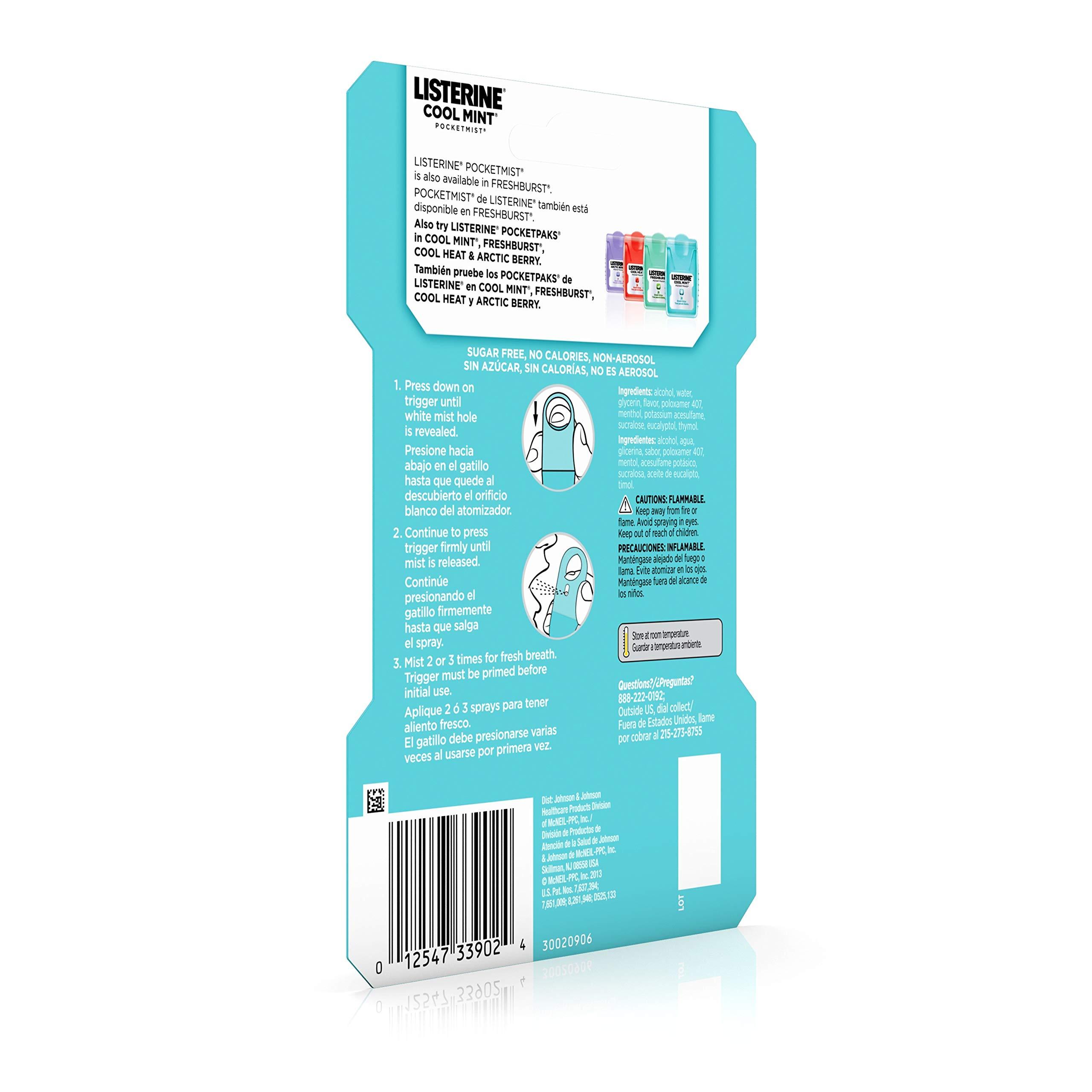 Listerine Listerine Pocketmist Cool Mint, 2-Count (Pack of 6)