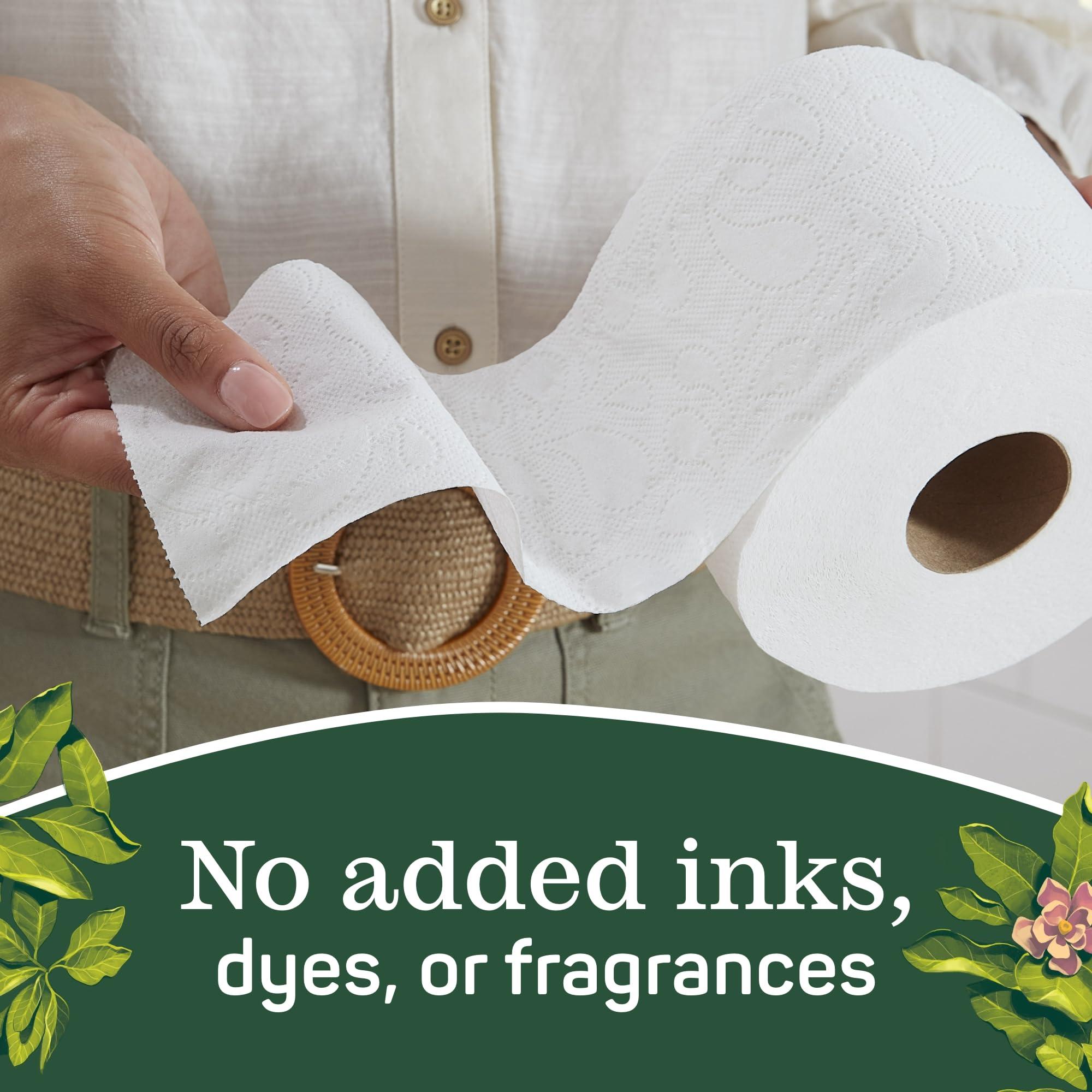 Aria Aria 100% Recycled Toilet Paper, 4 Packs of 6 Rolls, 3 Soft Layers of Bath Tissue with Recyclable Paper Packaging