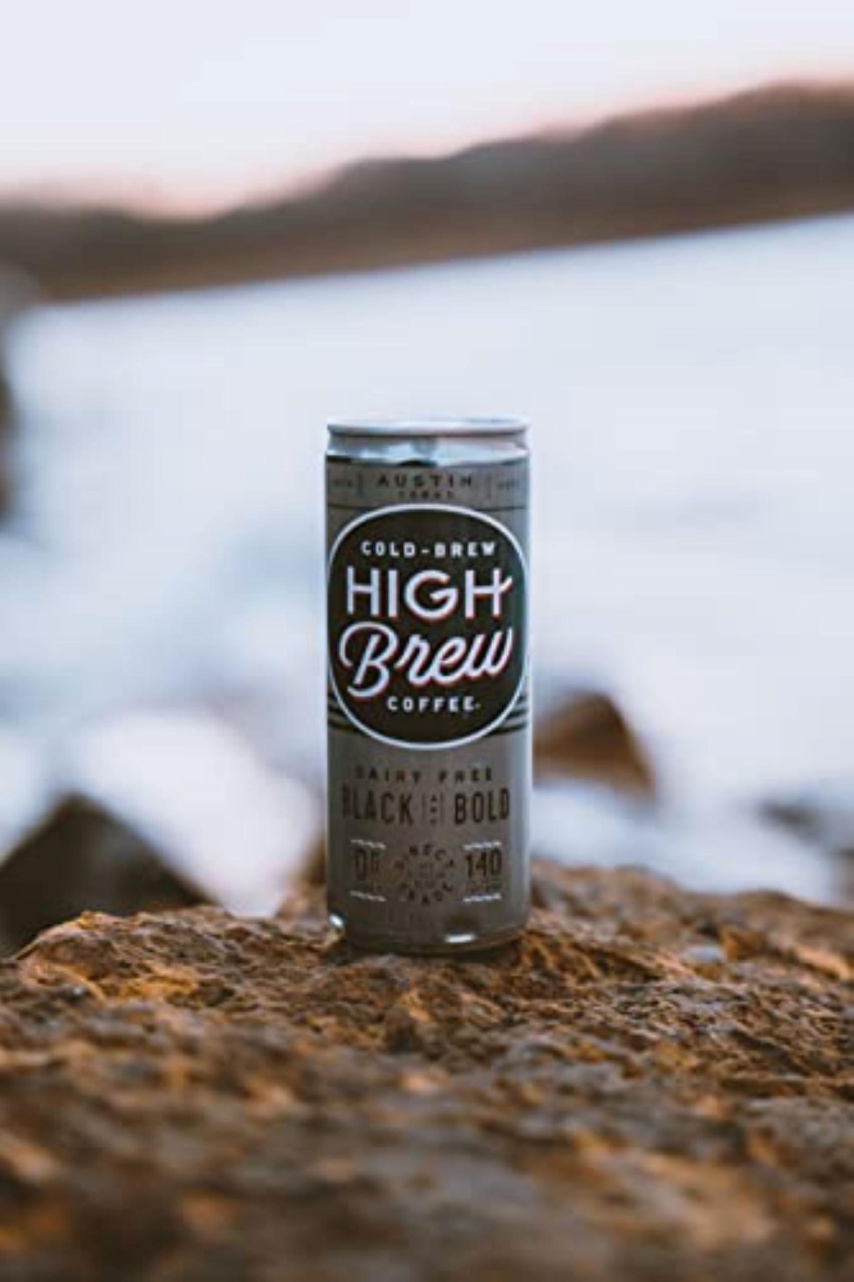 High Brew Coffee High Brew Black & Bold Cold Brew Coffee, Caffeinated, Dairy Free, 8 Ounces (Pack Of 12)