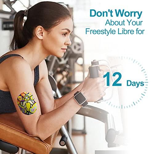 lurexes Adhesive Patches for Abbott Freestyle Libre and for Medtronic Guardian Sensor Waterproof and Sweatproof CGM Sensor Patches Continuous Glucose Monitor Protection Cover for 10-14 Days (24 Pack, Oval)