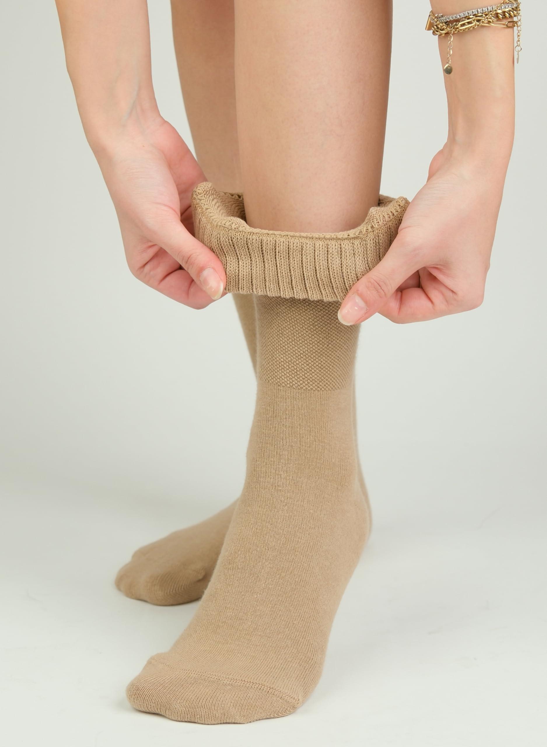 Hugh Ugoli Hugh Ugoli Men\'s & Women\'s Cotton Diabetic Crew Socks, Melange Gray, X-Large, Shoe Size: US 12-14 for Women & US 11-13 for Men, 8 Pairs