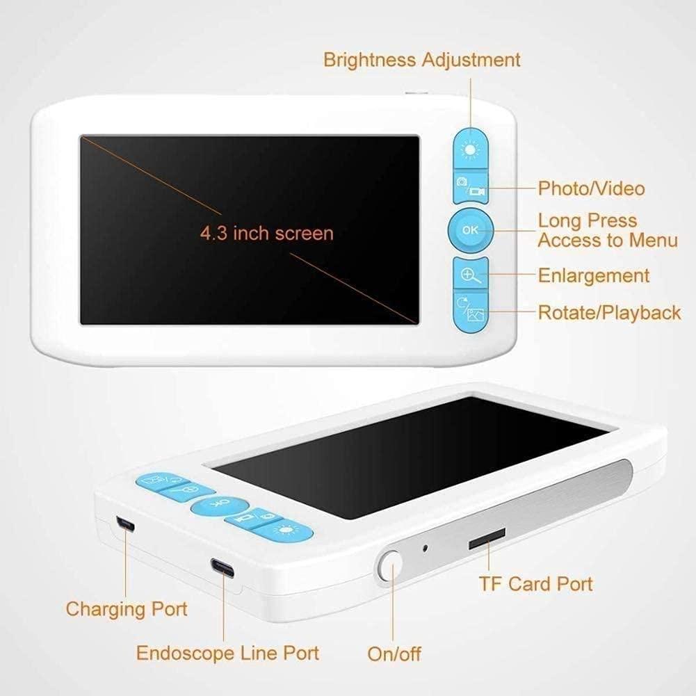 QIYUDS QIYUDS Ear Wax Removal Endoscope,Ear Wax Removal Camera with 4.3\" IPS Screen, 1280x1080 FHD Smart Visual Ear Cleaner with Camera Tool Kit, Plug & Play at Home Ear Infection Detector Ear Wax Remover Ot