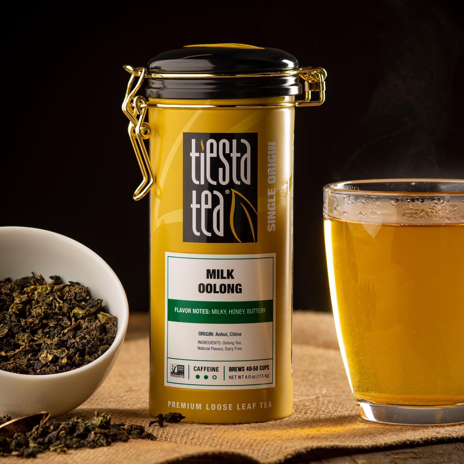 Tiesta Tea Tiesta Tea - Milk Oolong Tea | Single Origin Premium Loose Leaf Oolong Tea from China | Medium Caffeinated | Make Hot or Iced Tea & Up to 50 Cups | 100% Pure Unblended - 4oz Refillable Tin