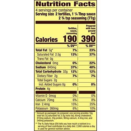 Old El Paso Old El Paso Soft Tortilla Bowl Taco Dinner Kit With Mild Taco Sauce & Seasoning Mix, 10.9 oz. (Pack of 8)