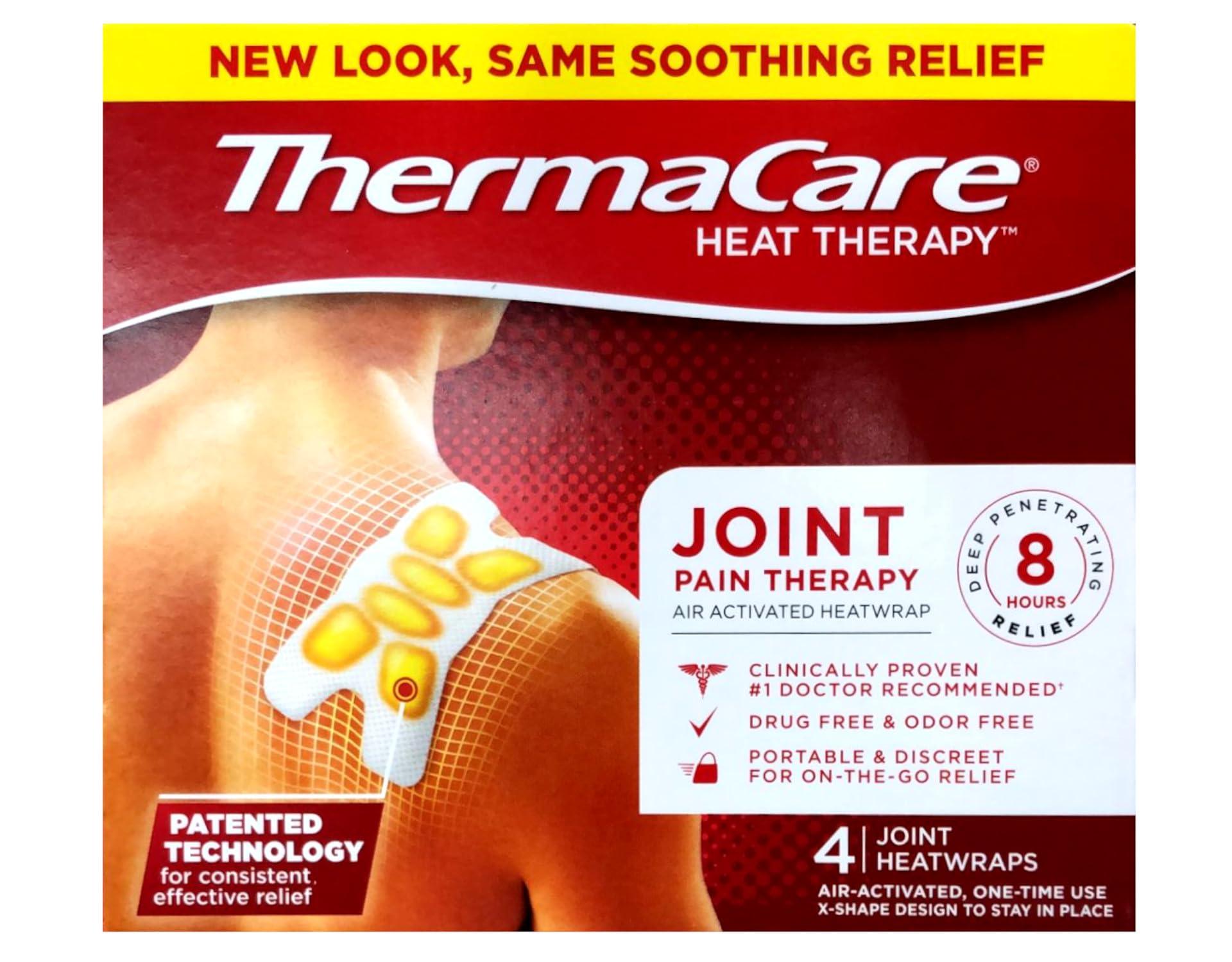ThermaCare ThermaCare Advanced Multi-Purpose Joint Pain Therapy (4 Count, Pack of 3) Heatwraps, Up to 8 Hours of Pain Relief, Temporary Relief of Joint Pains