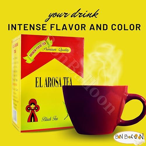 El Arosa AlArousa Kenyan Black Tea Kharaz Al Arousa El Arosa ElArosa Natural Broken Pekoe Daily Fresh Teas Cup (3.52 oz / 100 gm) Natural Traditional Arabian Strong Rich Pure