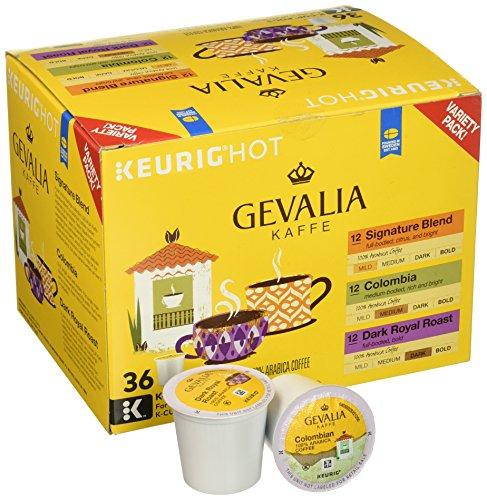 Gevalia Gevalia Coffee K-Cup Pods Variety Pack, Signature Blend, Columbian and Dark Royal Roast, 36 Count