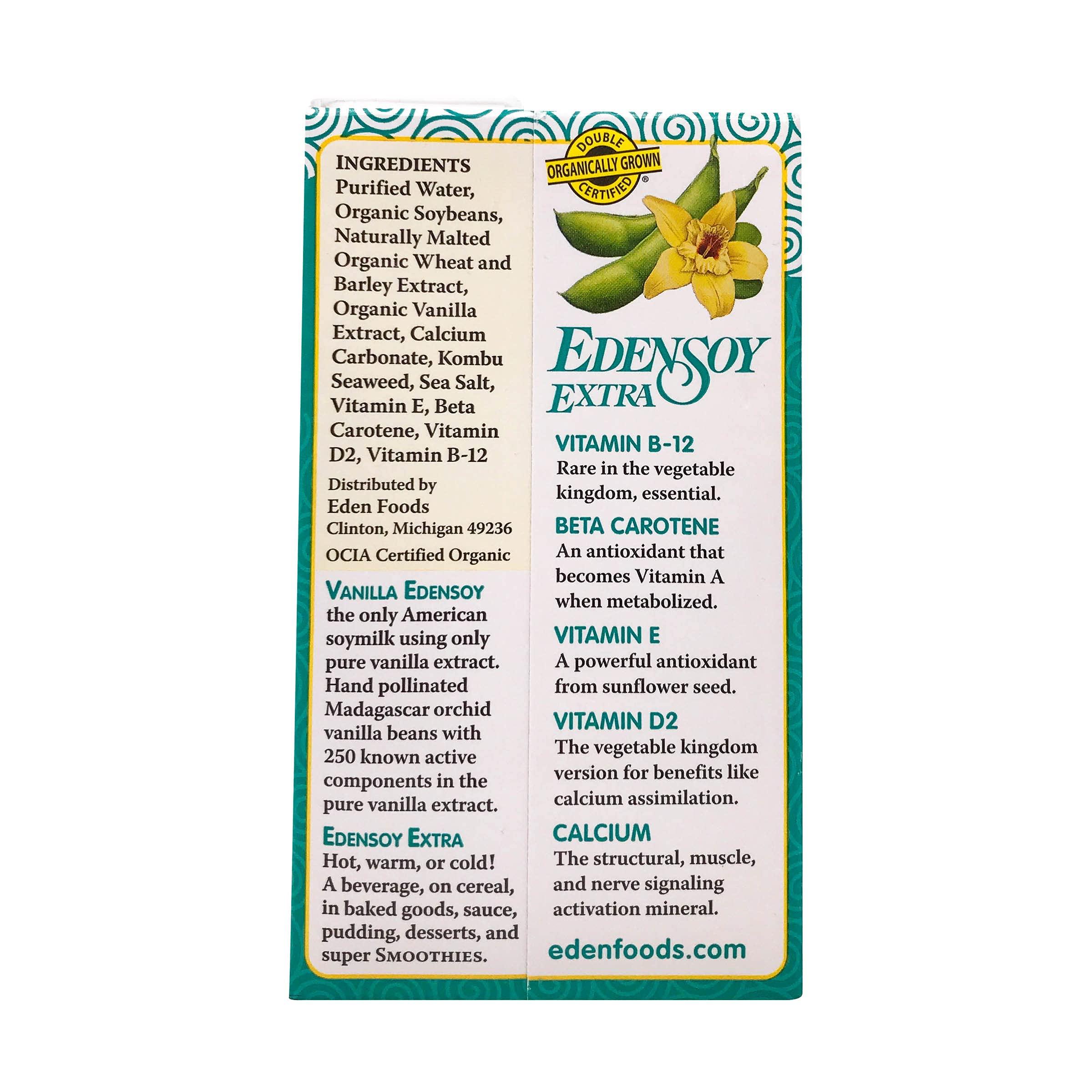 Eden Eden Foods Organic Edensoy Extra Vanilla Soymilk, 32 Ounce