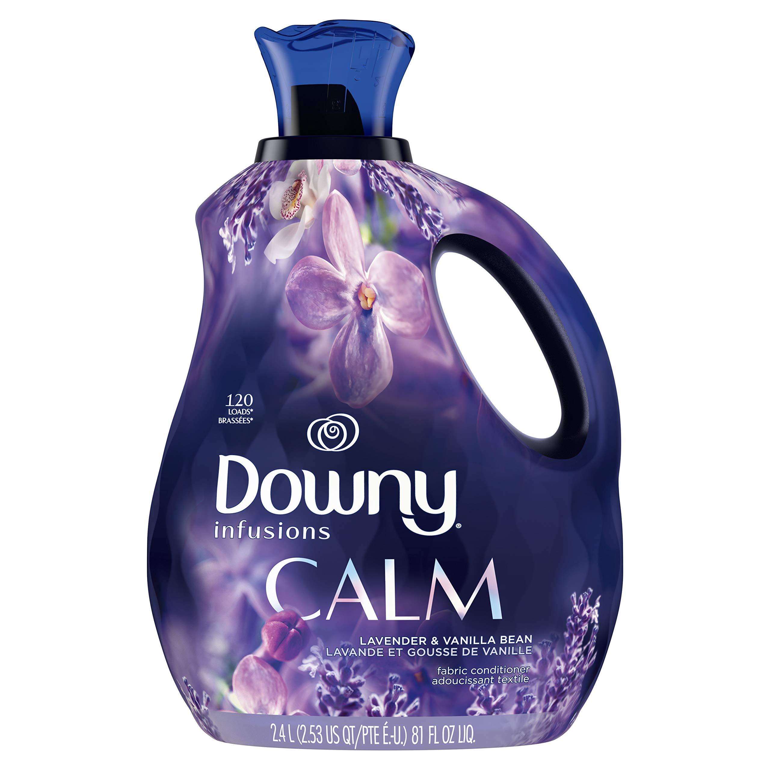 Downy Downy Infusions Liquid Fabric Softener, Calm, Lavender & Vanilla Bean, 81 fl oz