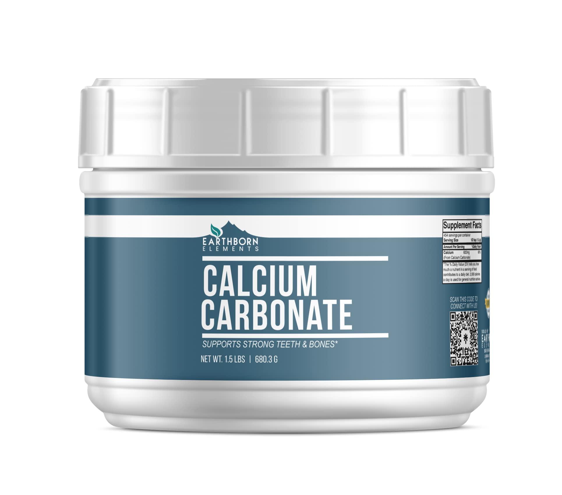 Earthborn Elements Earthborn Elements Calcium Carbonate Powder and Konjac Gum Powder Bundle, Various Sizes, Mess-Free Containers, Natural