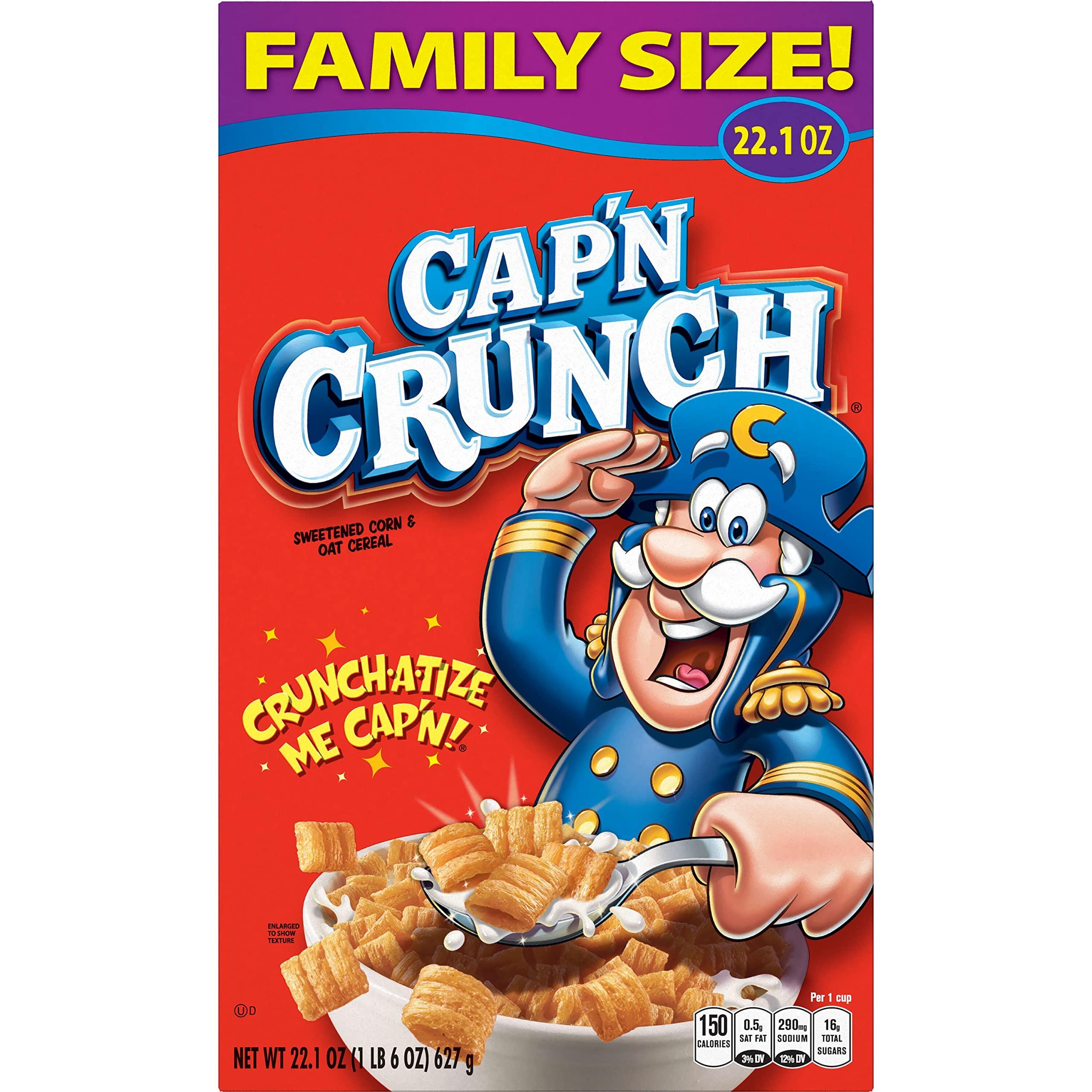 Cap\'n Crunch Cap\'n Crunch Cereal, Original, 22.1oz Box (Pack of 2)