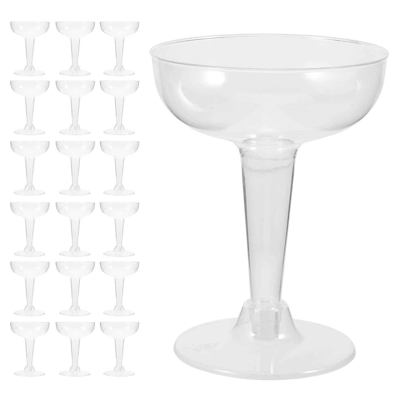 Toddmomy Toddmomy 20pcs Plastic Wine Glass Clear Cocktail Cup Margarita Glasses Cinco De Mayo Party Decorations Parfait Cup Drinking Cup Wine Tasting Cup Wine Cup Delicate Ice Cream Cup