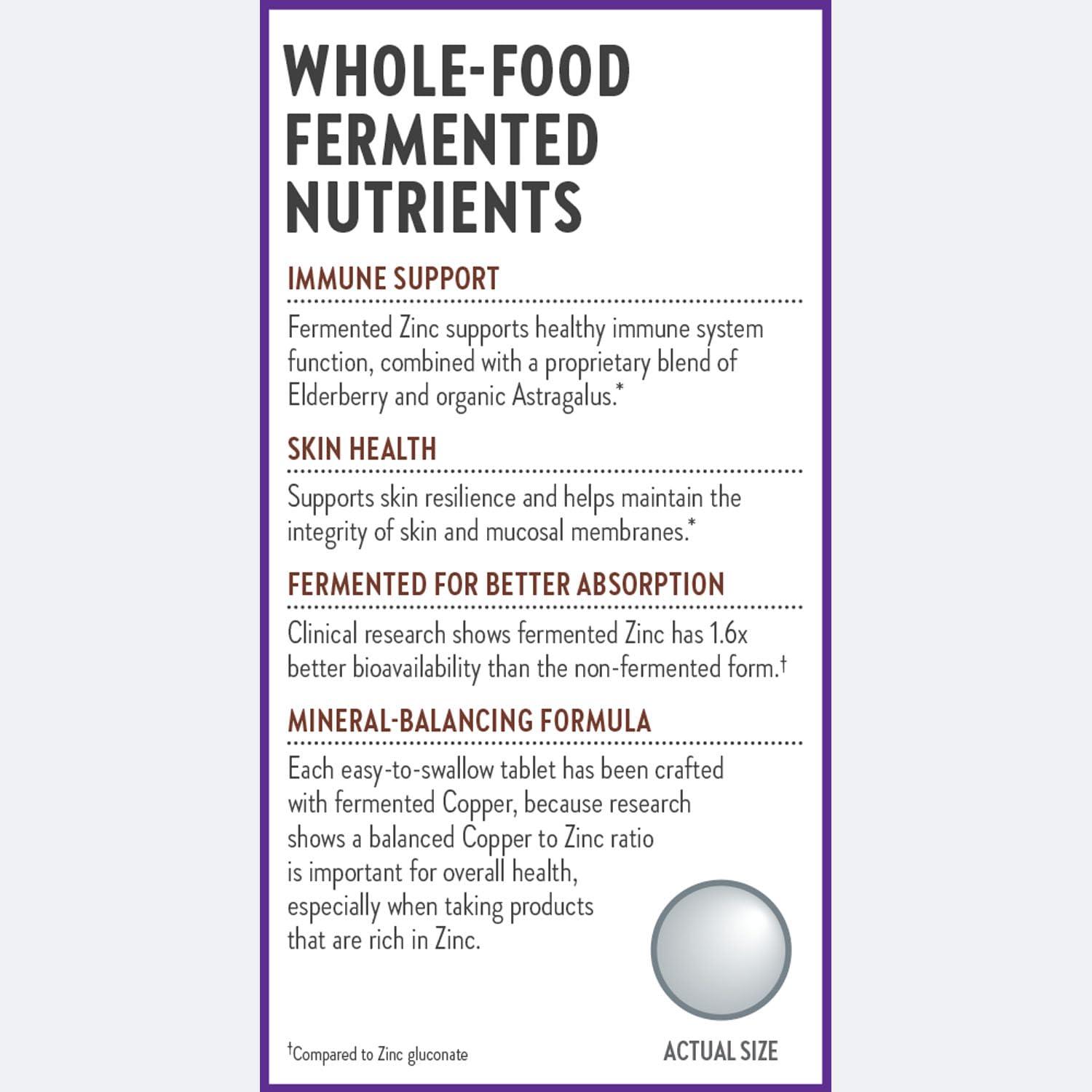 New Chapter New Chapter Zinc Supplement, Fermented Zinc Complex, ONE Daily for Immune Support + Skin Health, Mineral-Balancing Formula Rich in Copper, Easy to Swallow & Digest, 30 Count (1 Month Supply)