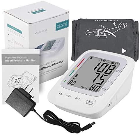 TDMOON Electronic Blood Pressure Monitor, Upper Arm Automatic Digital BP Monitor Large Cuff 8.66-16.5\", 2 Users 180 Memory Large Display, Irregular Heart Rate Indication, with DC Adapter for Home Use