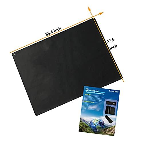 NIULAFR Grounding Mat,35.4x23.6 inches,Reconnect to The Earth EMF Recovery,for Foot Therapy, Universal Grounding Sleep Mat, Grounding Yoga Mat,Improve Energy,Sleep Assist and Helps with Anxiety Black