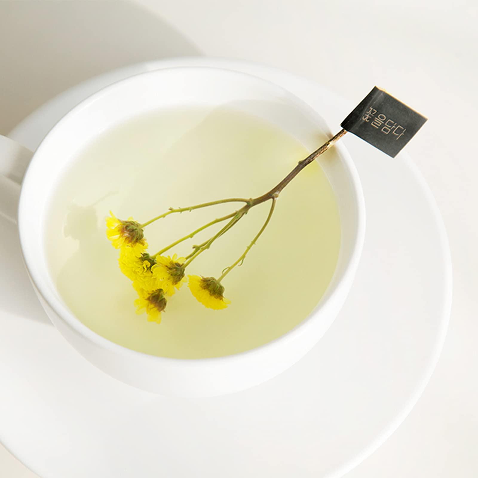 KKOKDAM KKOKDAM Tea Gift Set - Chrysanthemum Blooming Tea Flowers - Fancy Korean Tea Gifts For Tea Lovers - 5 Premium Flower Tea Sticks