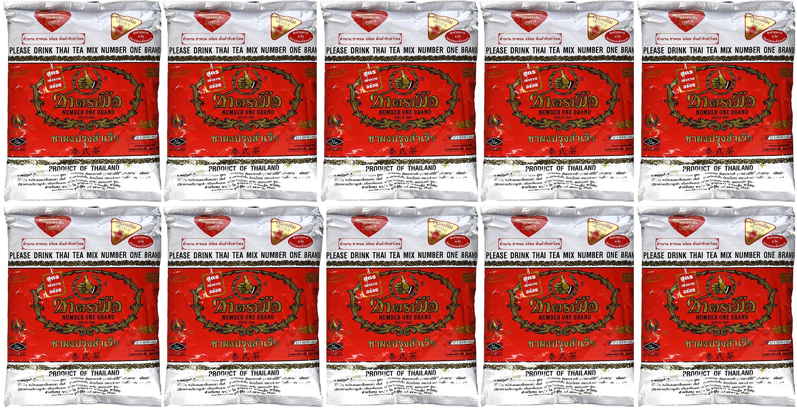 Number-One WHOLESALE 10 Bags Number One The Original Thai Iced Tea Mix 4,000 Gram - Number One Brand Imported From Thailand - Great for Restaurants That Want to Serve Authentic and Thai Iced Teas, 400g Bag